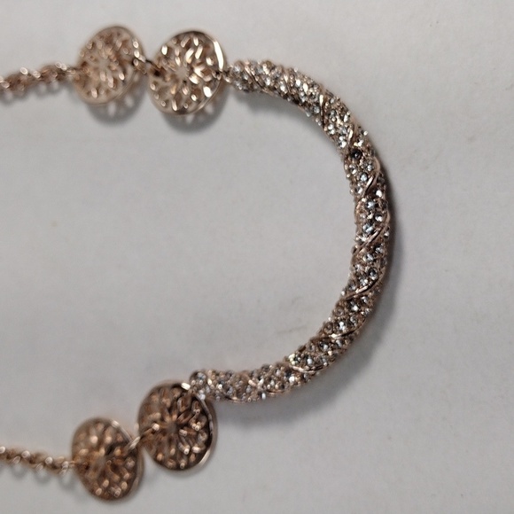 Rose Gold Necklace - Sparkling Swarovski Crystal Elements – Womens Chic Jewelry - Picture 7 of 8